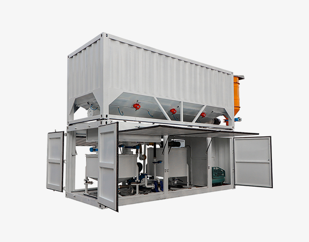 容器中的水泥漿攪拌機攪拌器